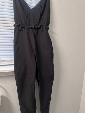 Windsor Black V-Neck Tie-Waist Jumpsuit